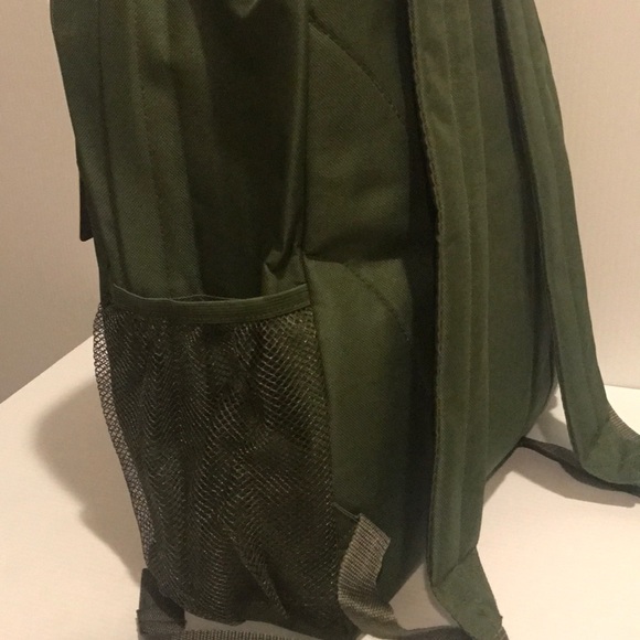 Olive dark green Basic school backpack - Picture 4 of 4